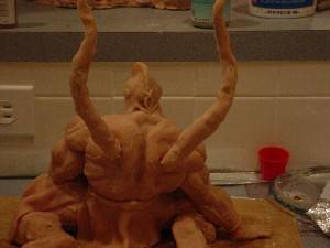 Sculpting - working on the wings